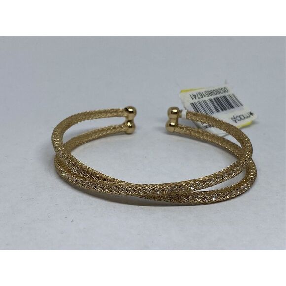 Charter Club Gold-Tone/Crystal Flex Women's Bracelet MSRP $44.50 CP646 - Picture 1 of 5